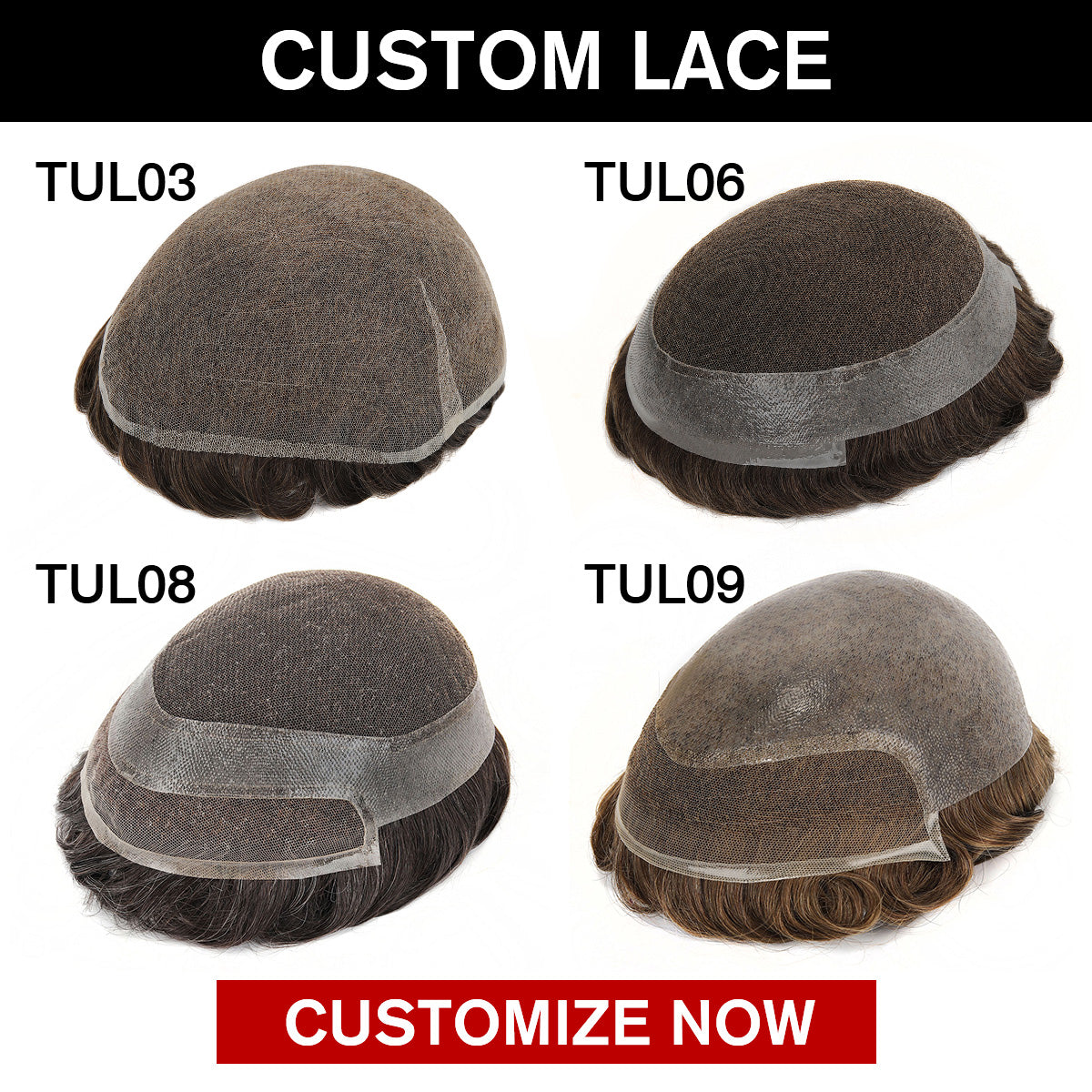 Passen Sie ein Full Lace- oder Lace + Skin-Hybrid-Haarsystem an