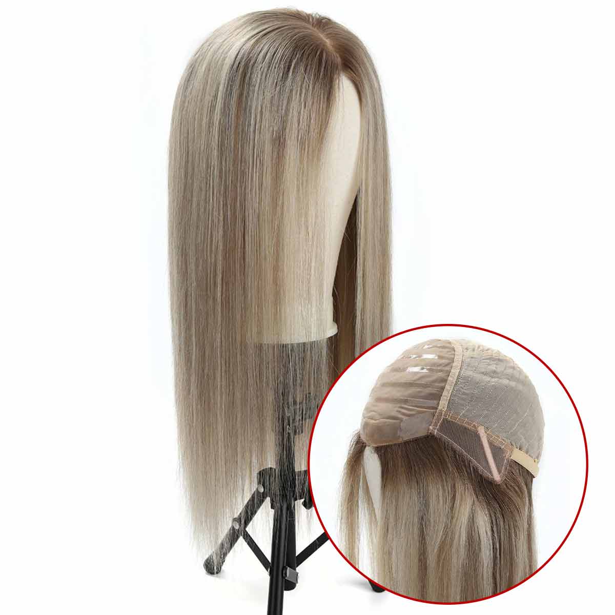 TUWG04 Silk Top Wigs | Human Hair Wigs for White Women