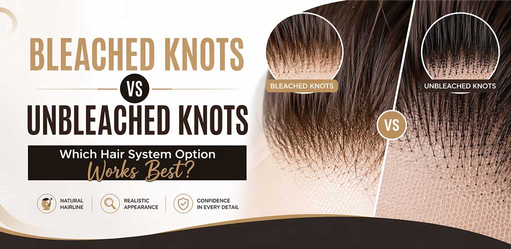 Bleached Knots vs Unbleached Knots: Which Hair System Option Works Best?
