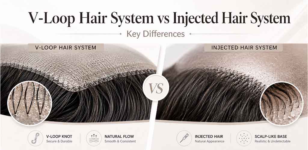 V-Loop Hair System vs Injected Hair System: Key Differences