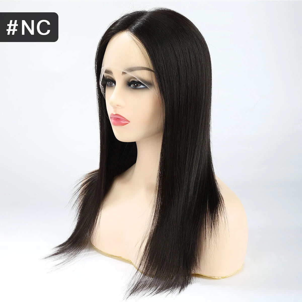 09 #Natural Black 18″ TUW41 Real Human Hair Topper for Women, Lace Top and Front with Back Hair Weft, Hair Topper Without Clips with Combs and Adjustable Nape Securing Band for a Secure, Comfortable Fit