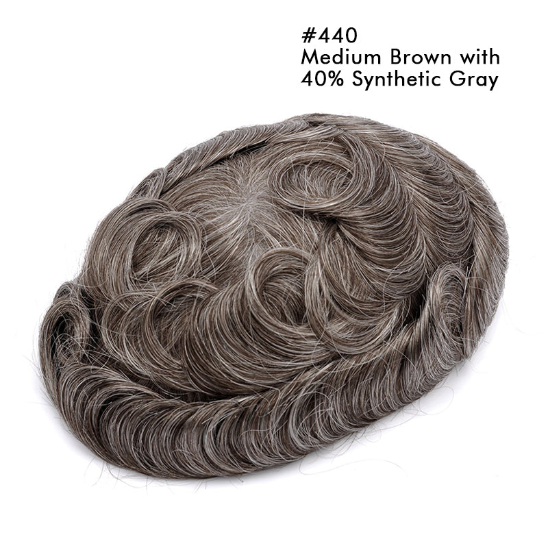 TUS02 0.06-0.08mm Skin Hair Units for Men | Glue on Hair Piece