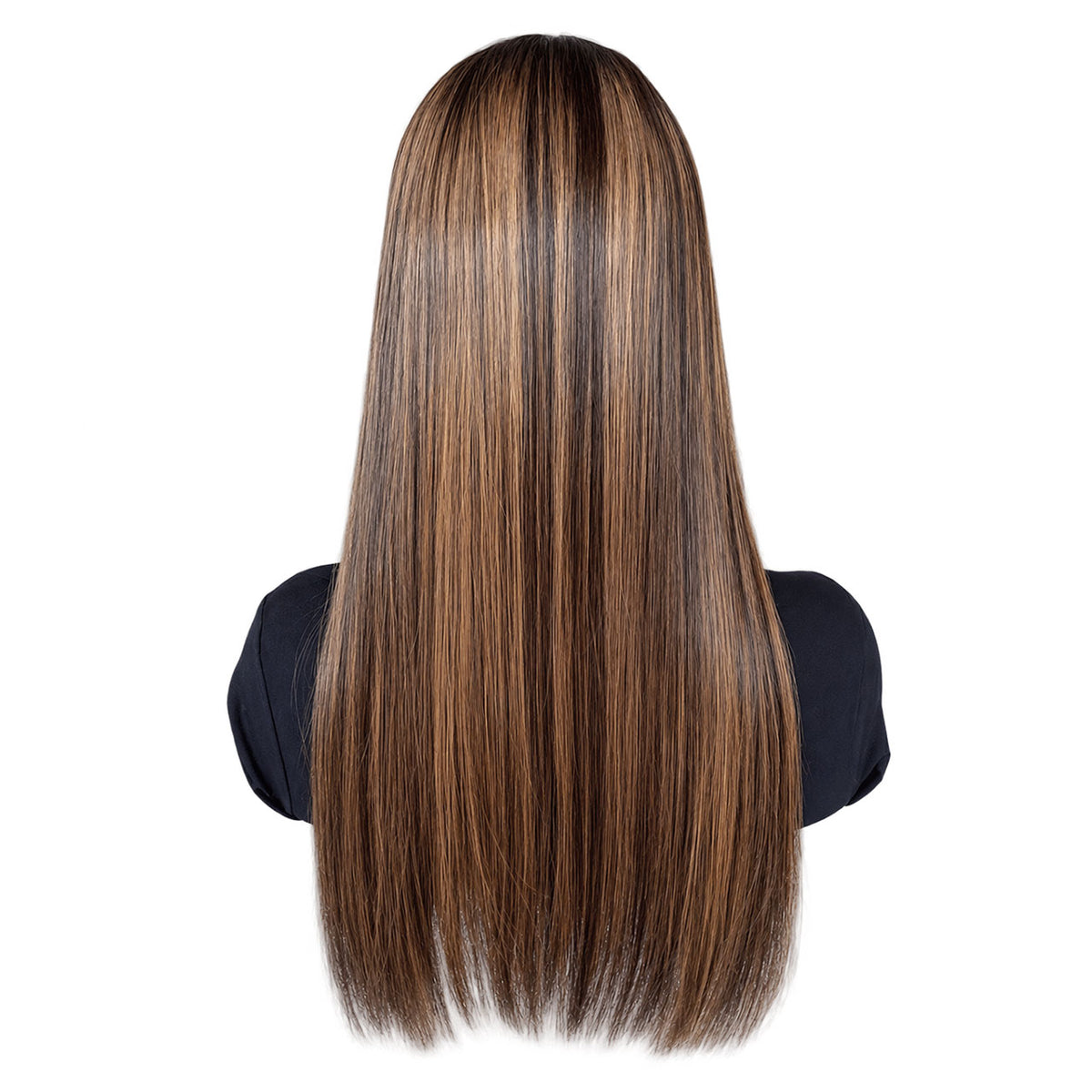 Caramel_Mocha_Brown #Caramel Mocha Brown TUWG06 Swiss Lace Front Wigs | Rooted and Mixed Blonde Wig