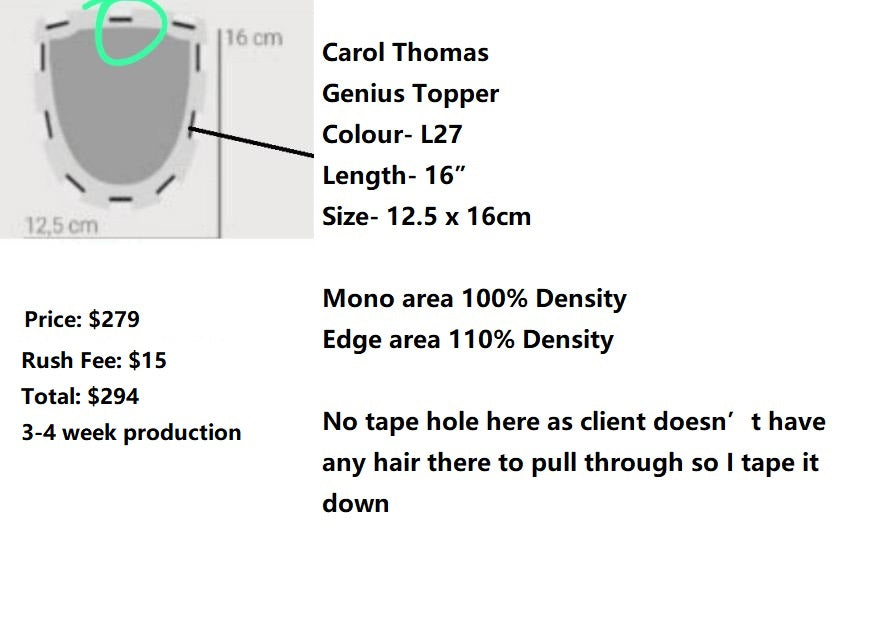 TCM450 - Genius Topper for Carol Thomas
