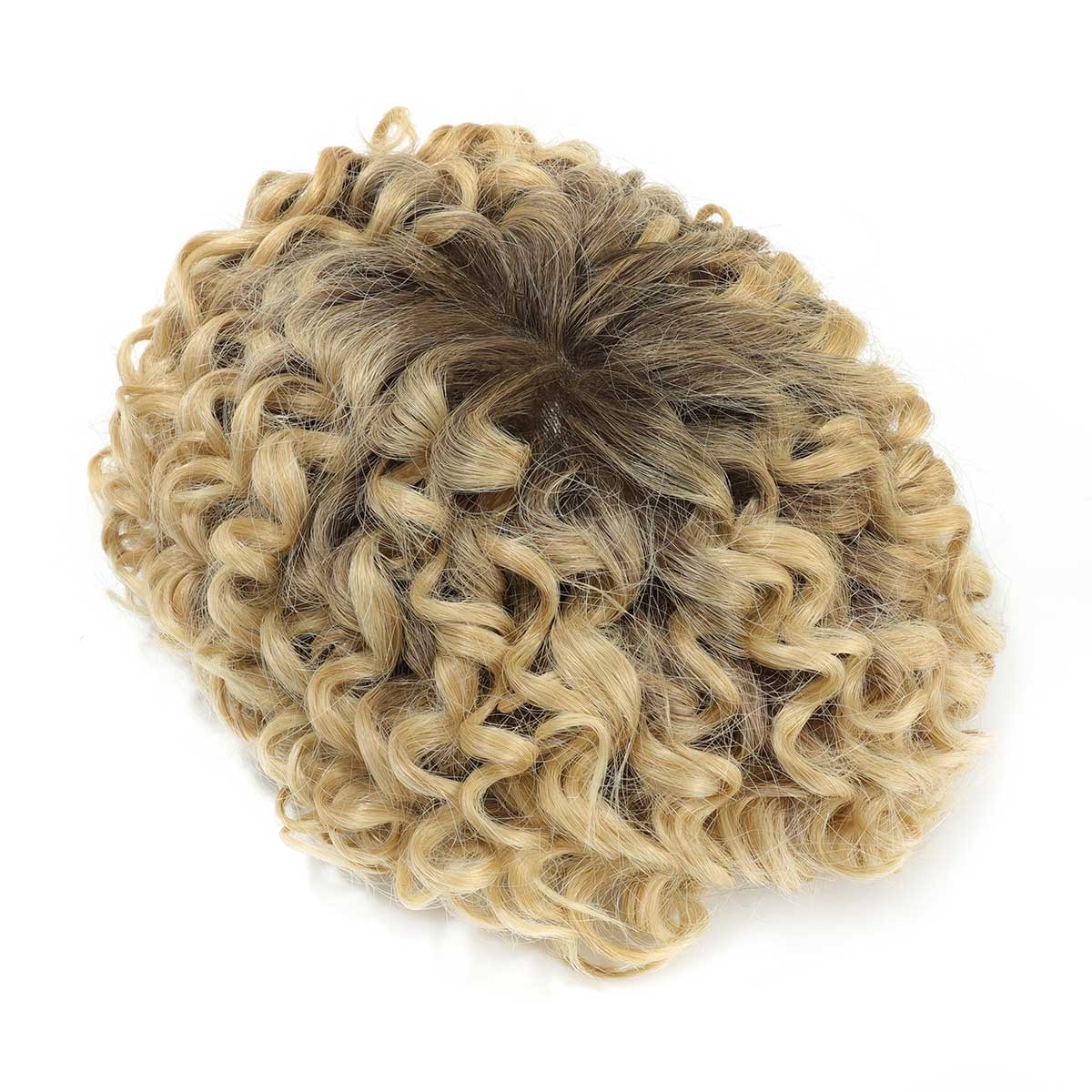 TMCM635Men_sCurlyHairToupee_6 TMCM635 Men's Curly Hair Toupee | Human Hair PU Hair System