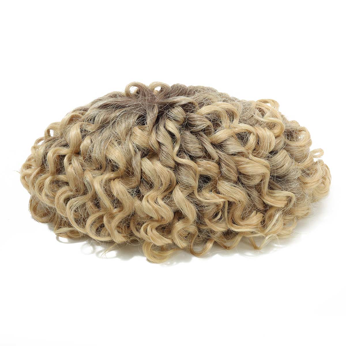 TMCM635Men_sCurlyHairToupee_7 TMCM635 Men's Curly Hair Toupee | Human Hair PU Hair System