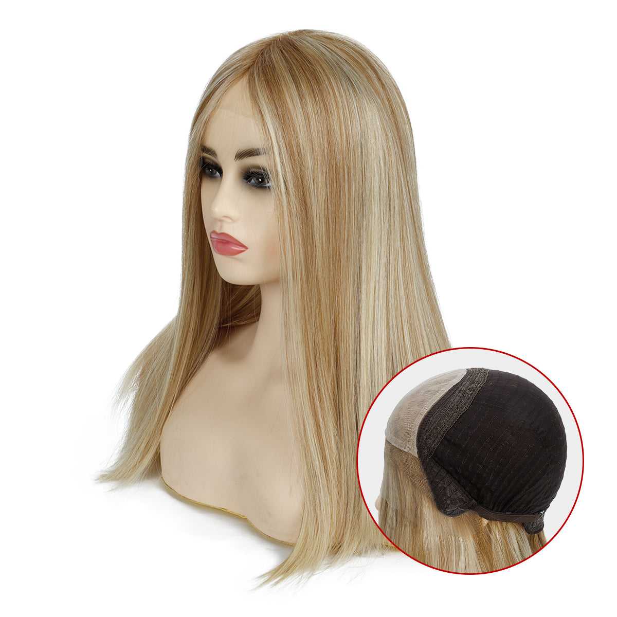 TUCM739 Jewish Female Wigs | Blonde Lace Front Wig