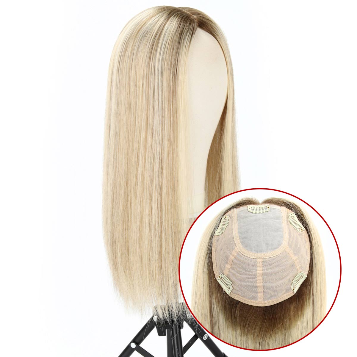 TUW16 Silk Base Hair Topper | Hair Topper for Thinning Crown