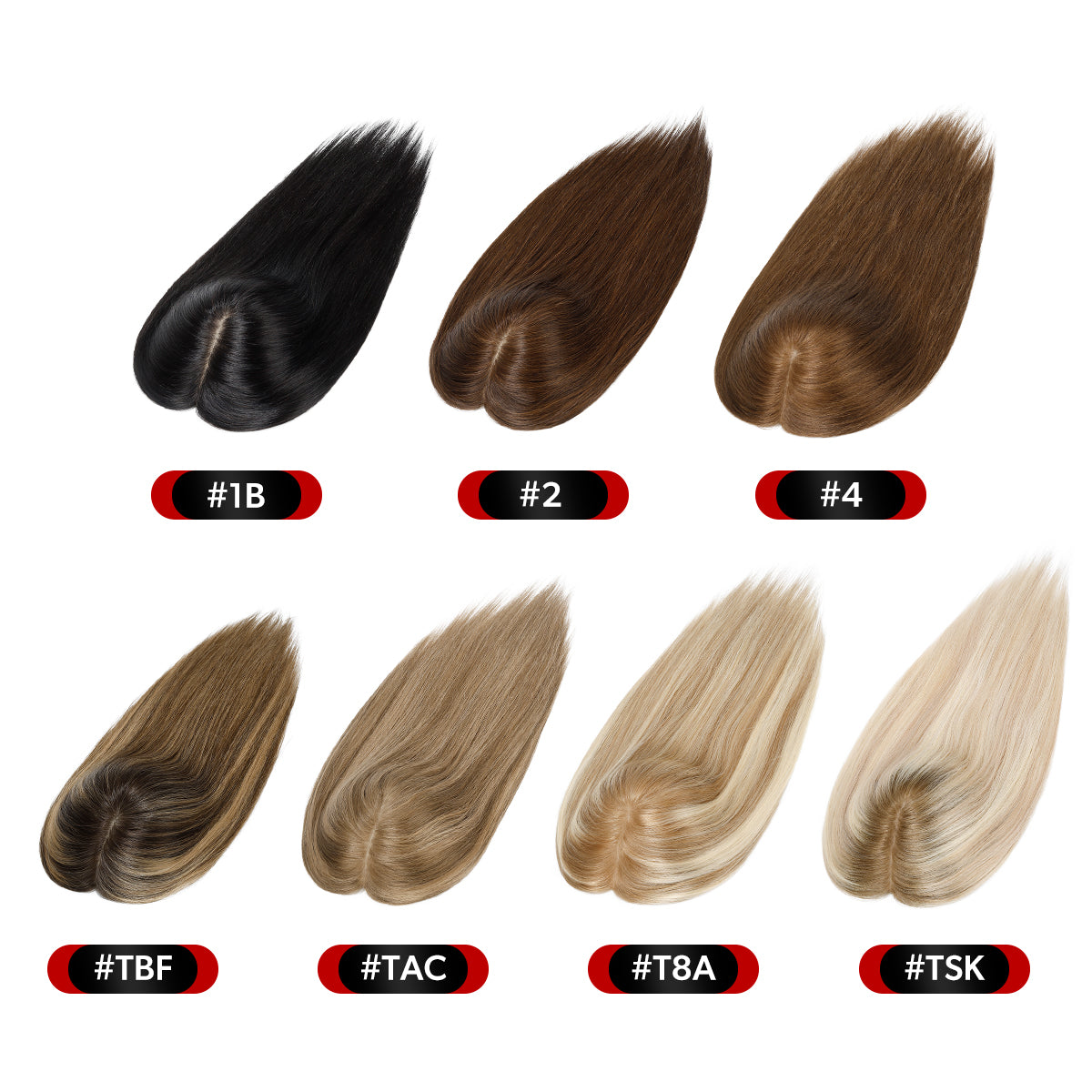 TUW29HairColor TUW29 Silk Base Human Hair Topper | Hair Topper for Thinning Hair