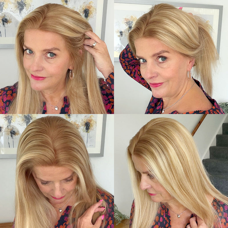 TUWG06_2 TUWG06 Swiss Lace Front Wigs | Rooted and Mixed Blonde Wig