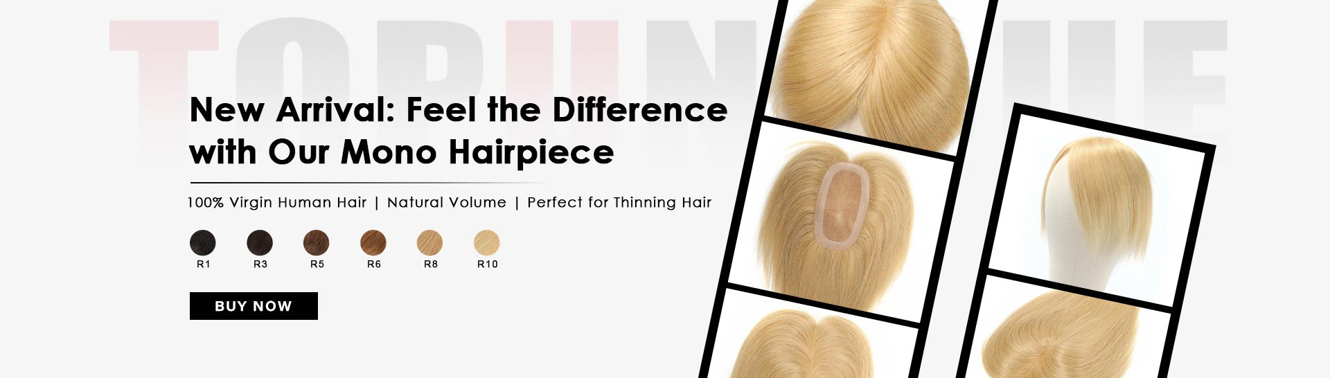 New Arrival: Feel the Differencewith Our Mono Hairpiece--100% Virgin Human Hair | Natural Volume | Perfect for Thinning Hair