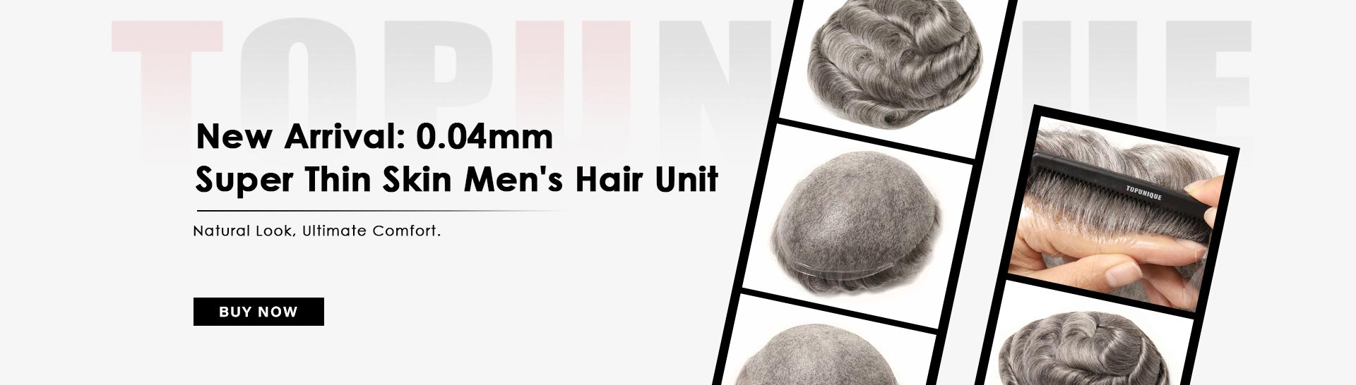 New Arrival:0.04mm-Super Thin Skin Men's Hair Unit