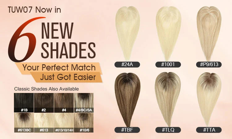 TUW07 Clip in Hair Pieces for Women |  Lace and Weft Women's Hair Topper