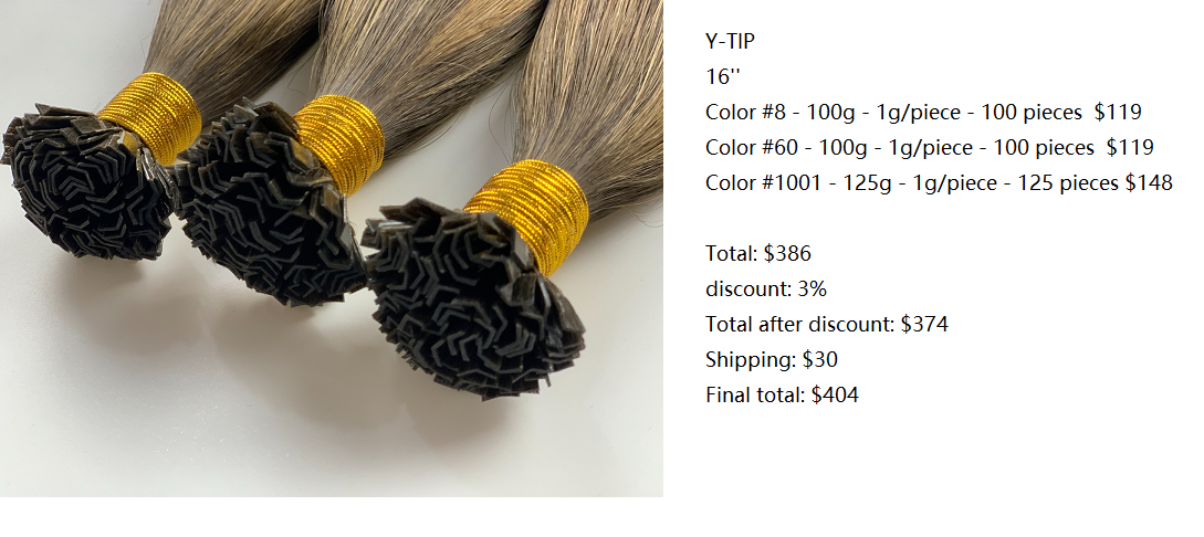 Y-Tip Hair Extension