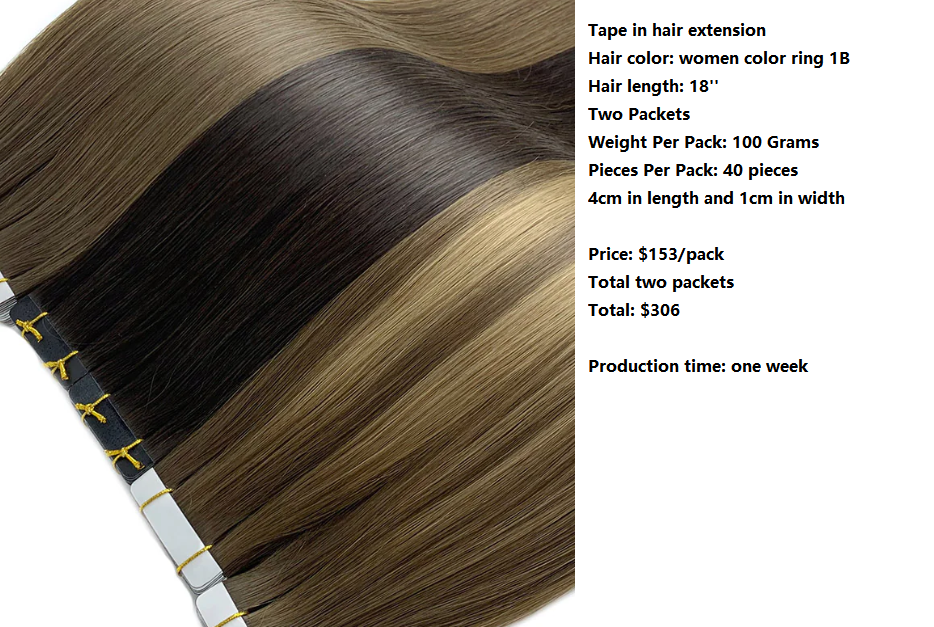 Hair Extension Order for Michelle