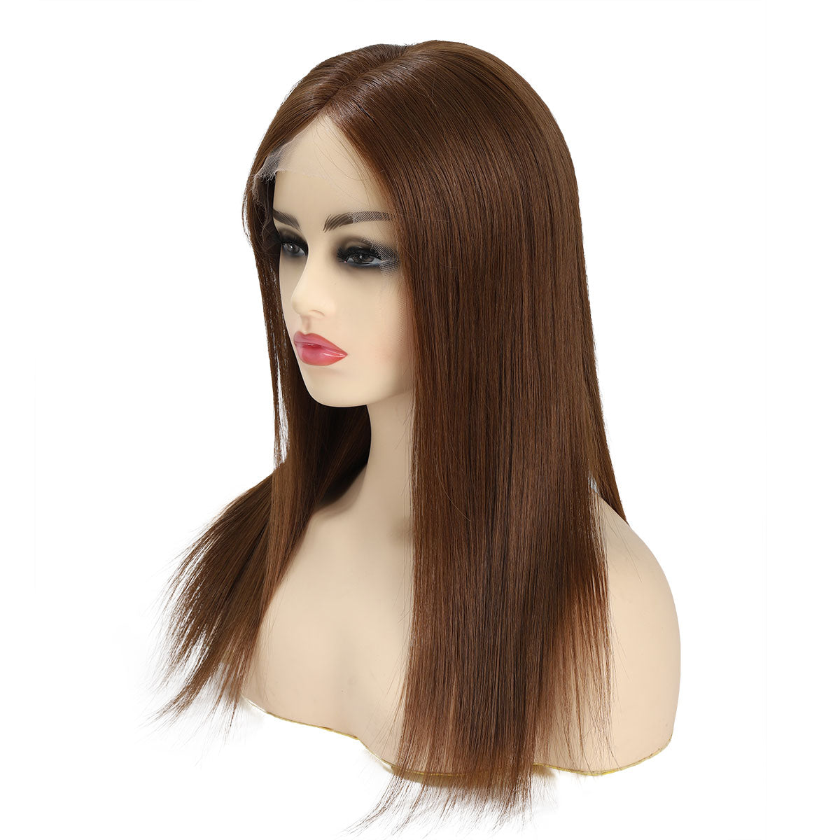 topunique_women_wig_brown_2 #4 18‘’ Virgin Hair TUWG06 Swiss Lace Front Wigs | Rooted and Mixed Blonde Wig