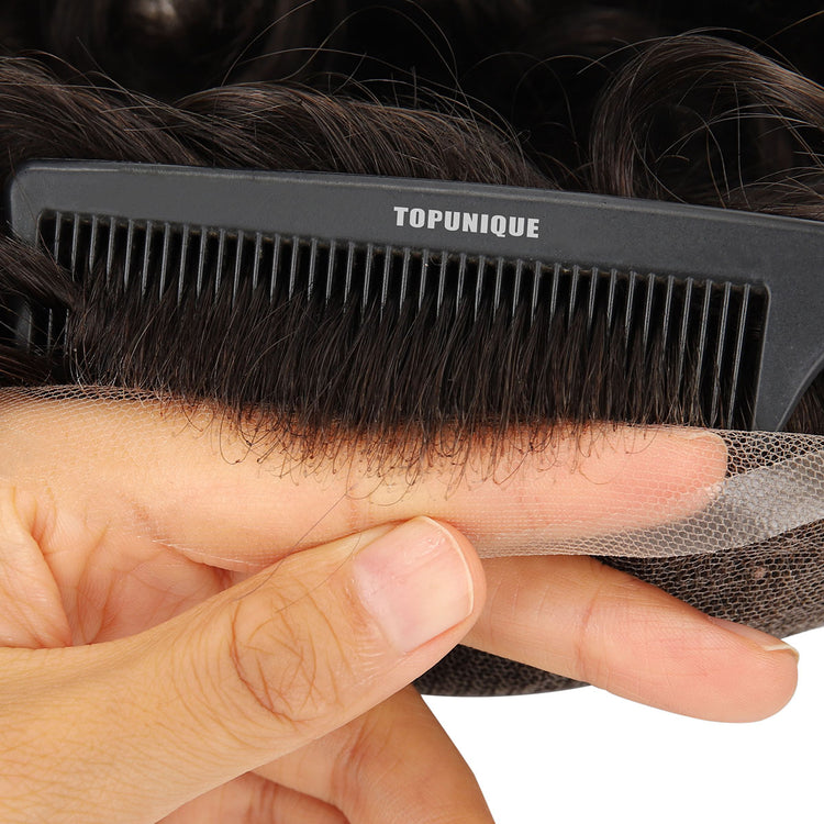 tul02_gp240906_02 TUL02 Hair Piece for Men | Combination of Lace and Skin | 100% Density Breathable and Easy to Work With