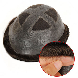 TUL05 Mens Hair Pieces | Cross Section to be Taped Down for a More Secure Fit