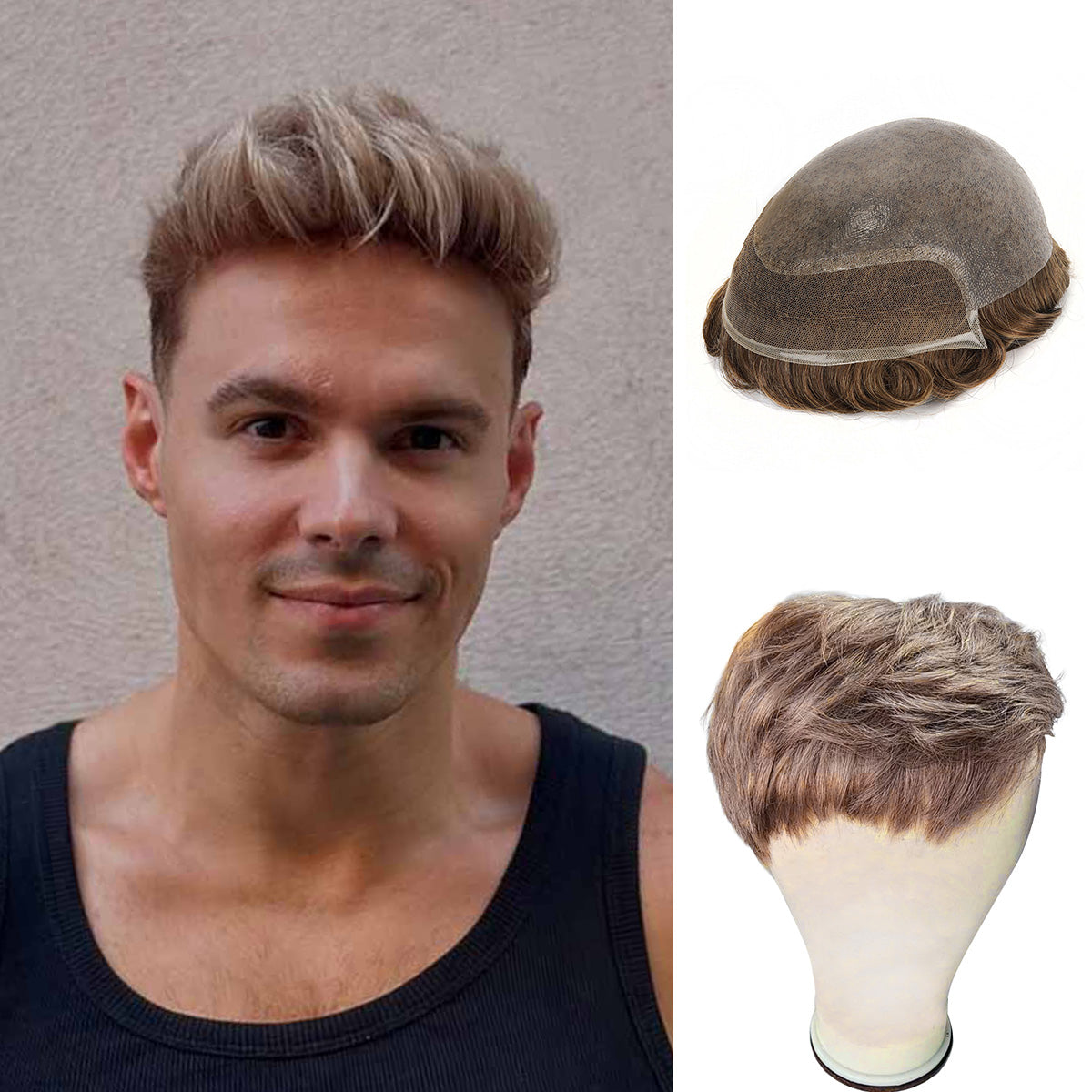 Clearance TUL09 Lace Front Men's Toupee