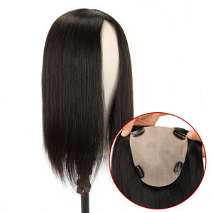 TUW03 Injection Silk Hair Topper | Realistic Hair Part Everywhere | Base Size 5.5''x6.5''; Hair Length 15‘’; Colors: NC, L4, 613, 8T25