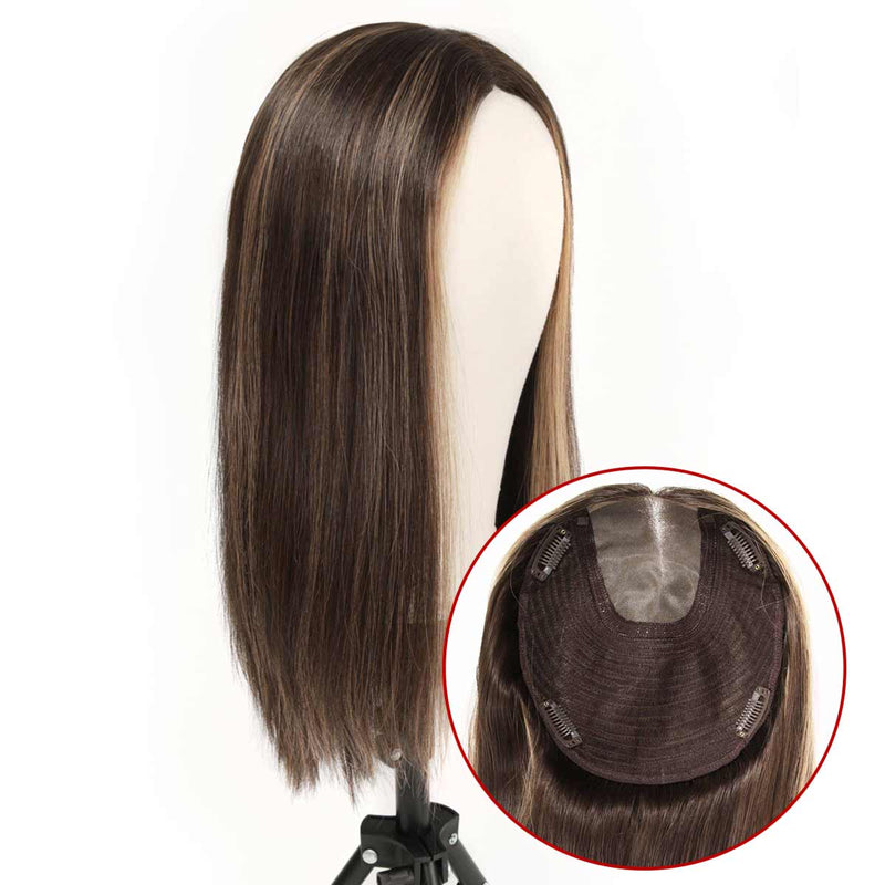 tuw28-mono-topper_1 TUW28 Mono Topper with Weft | Women's Hair Replacement Systems