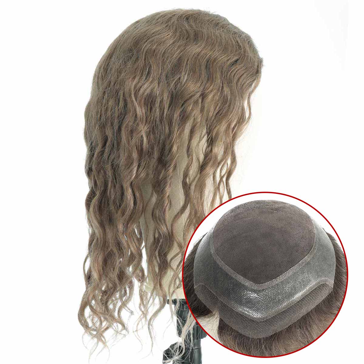 TWCM564 Mono Top Toupee for Women | Curly Hair Pieces