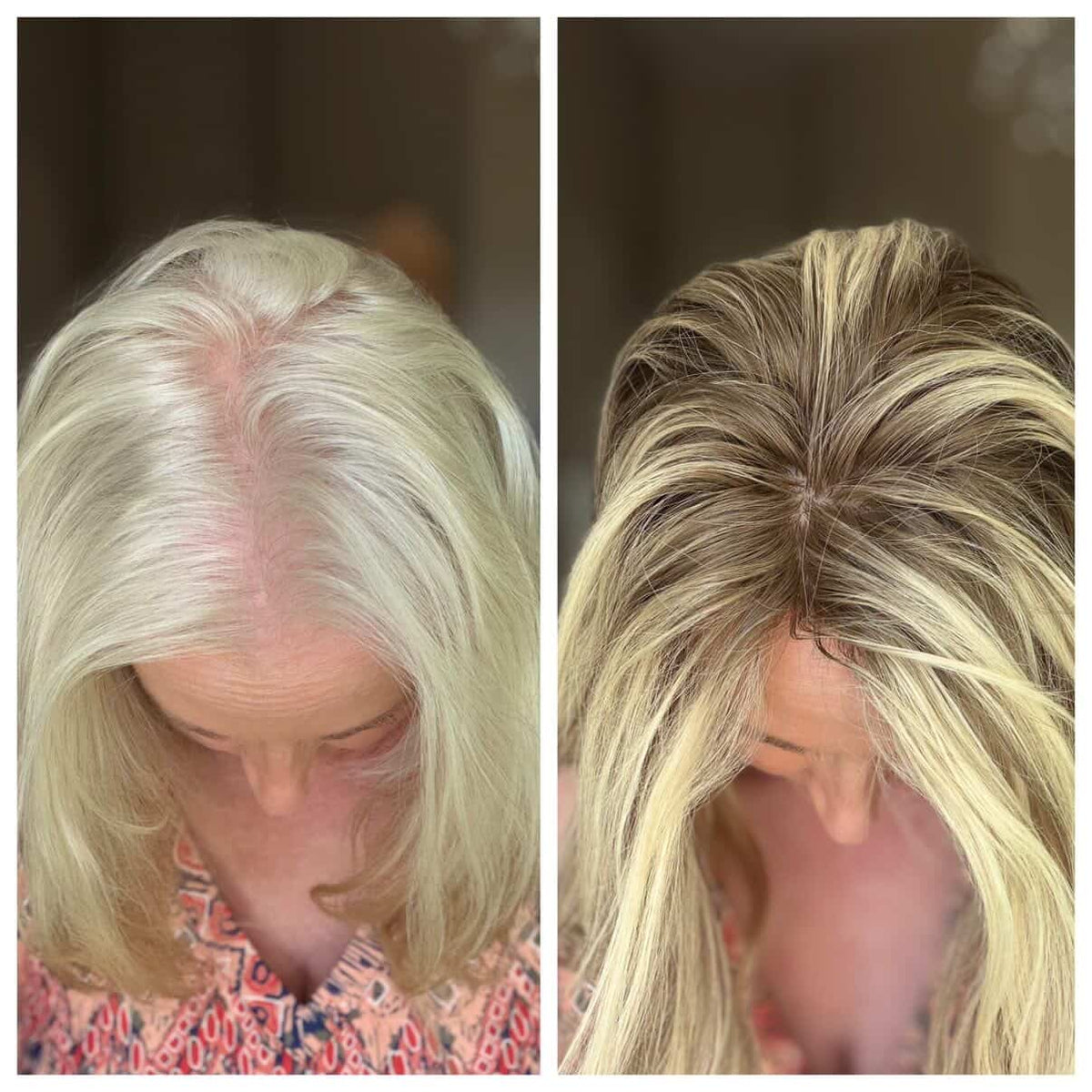 women_human_hair_topper TUW16 Silk Base Hair Topper | Hair Topper for Thinning Crown